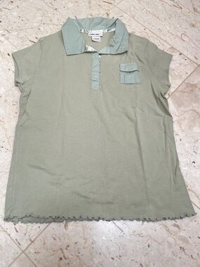 Cherokee Sage Green Short Sleeve Polo Shirt